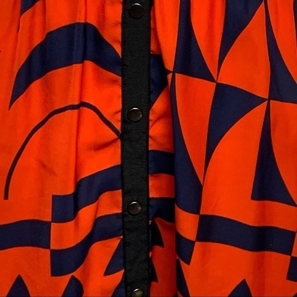 Anthropologie | Silence + Noise | Size XS | Red/Navy Sleeveless Geometric Dress - Picture 12 of 12